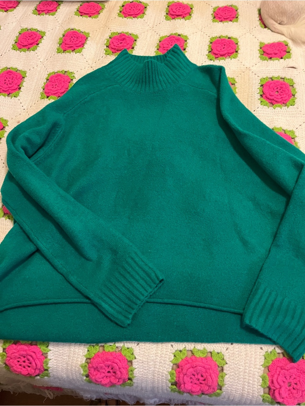 Sonoma Teal Mock Neck Sweater